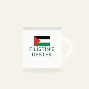 “Filistin’e Destek” Porselen Kupa – Beyaz