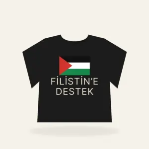 “Filistin’e Destek” Sweatshirt – Siyah
