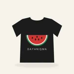 Karpuz Dilimi Tişört – “Dayanışma” – Siyah