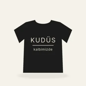 “Kudüs Kalbimizde” Tişört – Siyah